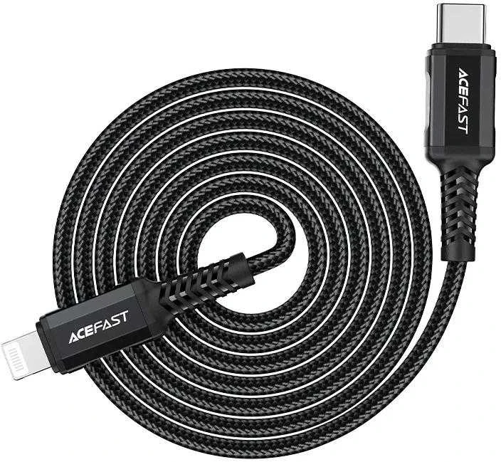 USB laidas Acefast C4-01 MFi PD30W USB-C to Lightning 1.8m juodas