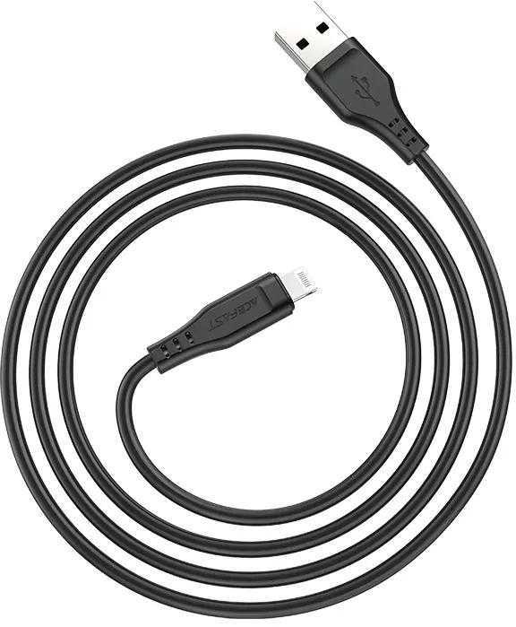 USB laidas Acefast C3-02 MFi USB-A iki Lightning 1.2m baltas