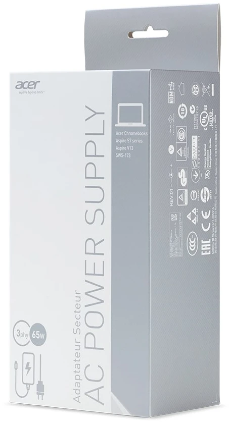 Acer AC Adapteris 65W maitinimo adapteris / inverteris Vidaus Juoda