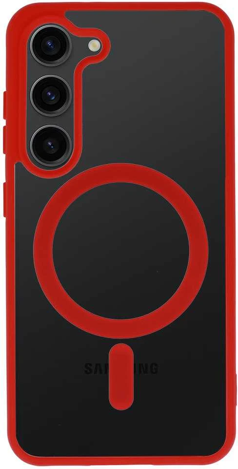 Fusion Accessories Acrylic Color Magsafe dėklas skirtas Samsung Galaxy S25 FE red