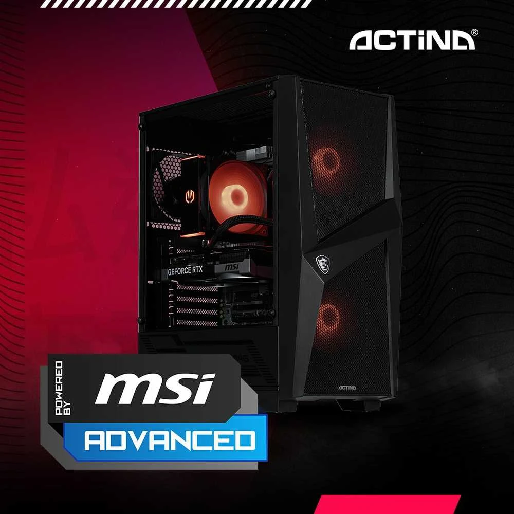 Actina 5901443421627 PC AMD Ryzen™ 5 7500F 32 GB DDR5-SDRAM 1 TB SSD NVIDIA GeForce RTX 5060 Midi Tower Juodas