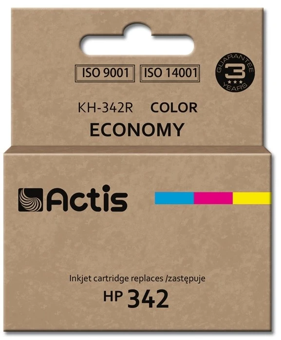Rašalo Kasetė - Actis KH-342R Pakeitimas HP 342 C9361EE Standartinė 12ml Mėlyna Magenta Geltona