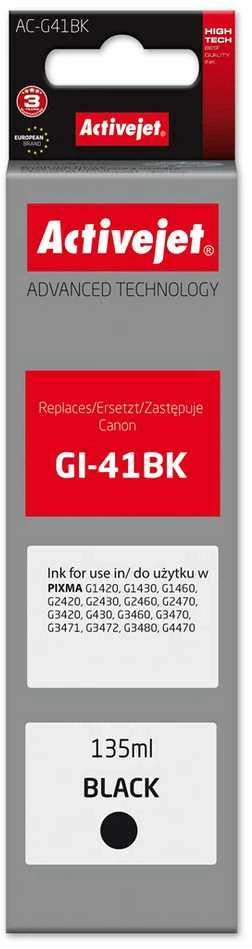 „Activejet AC-G41Bk“ rašalo buteliukas (pakaitinis „Canon GI-41BK 4528C001“; „Supreme“; 135 ml; Juodas)