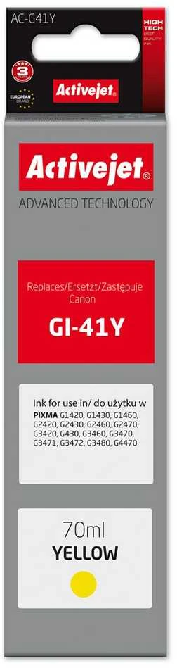 „Activejet AC-G41Y“ rašalo buteliukas (pakeičia „Canon GI-41Y 4545C001“; „Supreme“; 70 ml; geltonas)
