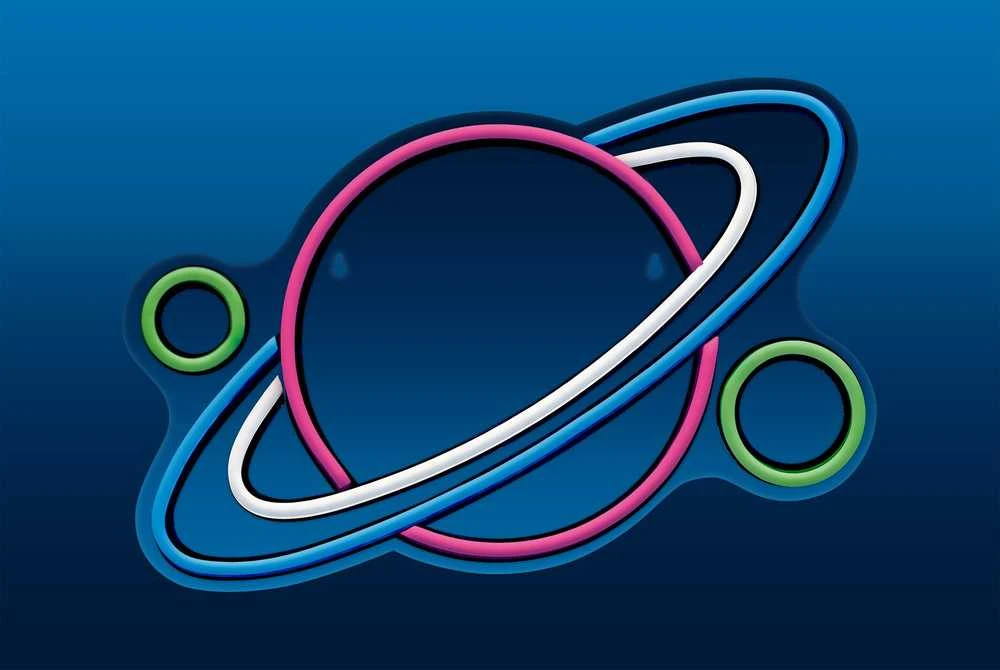 ActiveJet Aktyvuotas AJE-NEON PLANET LED neonas