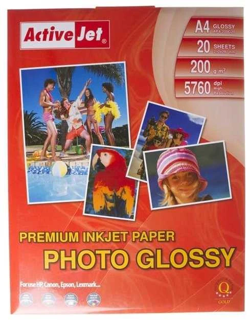 ACTIVEJET fotopop. blizgus A4 20vnt,200g