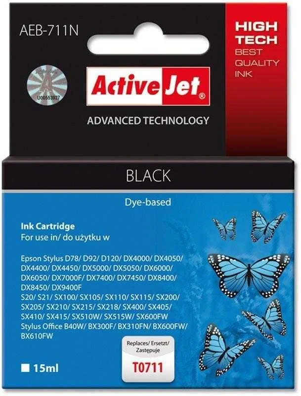 Active_Jet Rašalinio spausdintuvo kasetė Active Jet Epson T0711, juoda