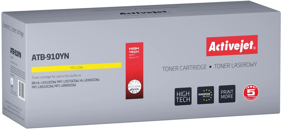 Activejet ATB-910YN Toneris (pakaitinis Brother TN-910Y; Supreme; 9000 puslapių; geltonas)