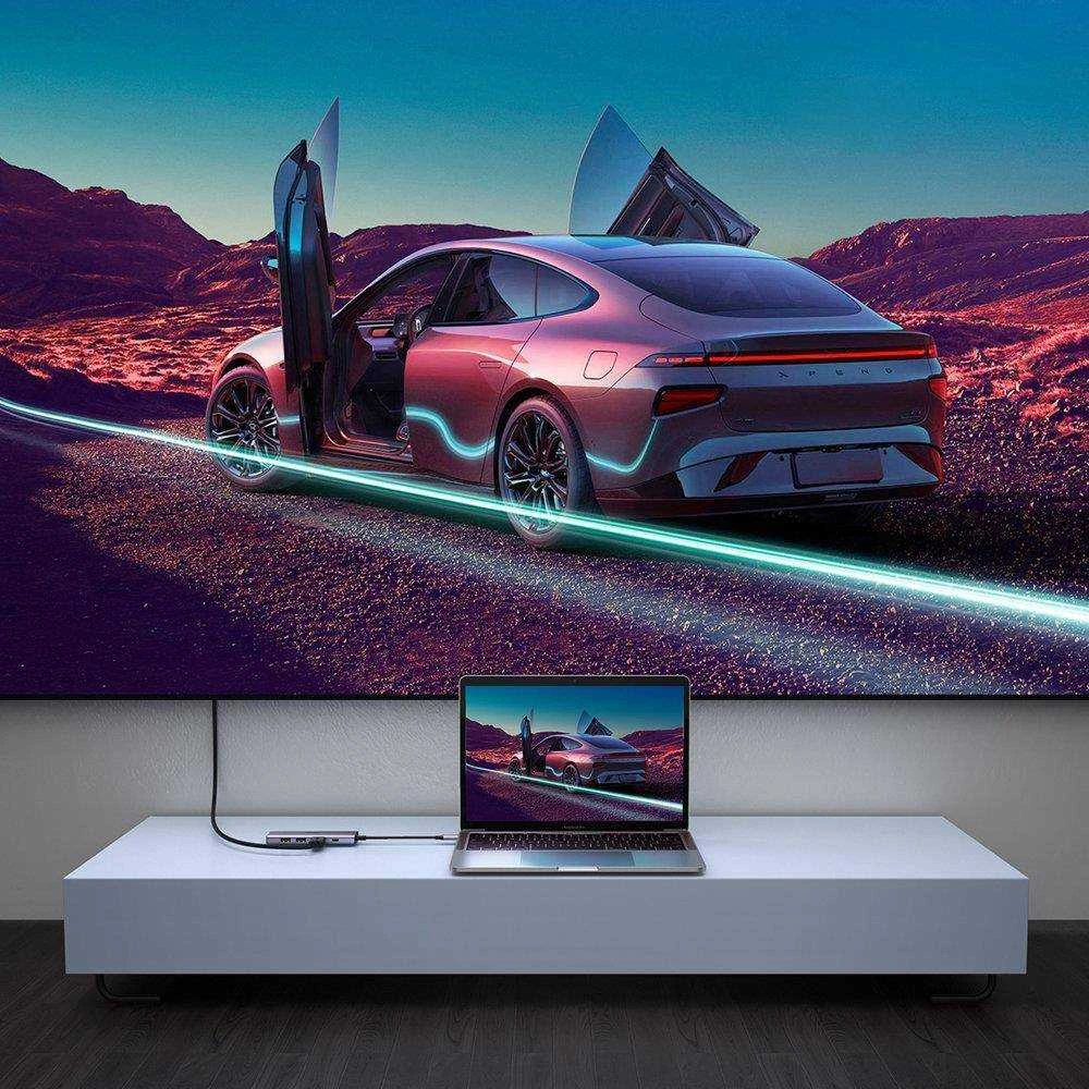 Ugreen daugiafunkcinis C tipo USB šakotuvas - 2x USB 3.2 Gen 1 / HDMI 4K 60Hz / SD ir TF kortelių skaitytuvas / C tipo USB PD 100W pilkos spalvos (60384 CM511)
