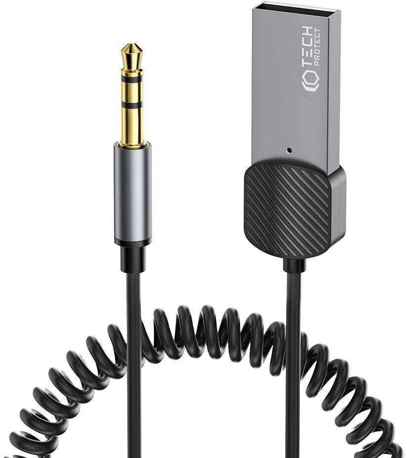 Adapteris Audio Bluetooth AUX Tech-Protect Ultraboost pilkos spalvos