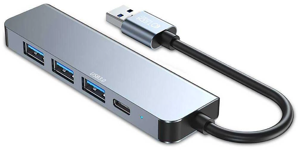 Adapteris HUB 5in1 Tech-Protect V0-HUB pilkos spalvos