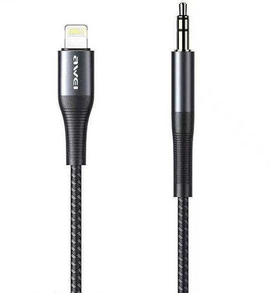 AWEI Adapteris CL-116L Lightning/Jack 3.5juodos spalvos/juodos spalvos
