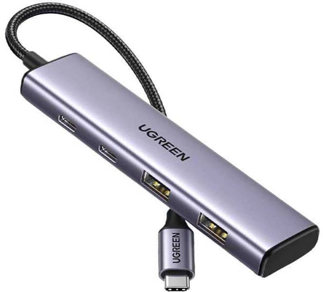 Adapteris HUB UGREEN CM473 USB-C su 2x USB-A, 2x USB-C