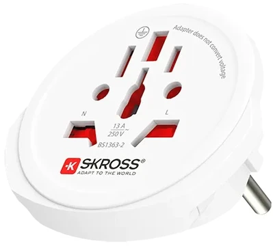 Adapteris Schuko kištukas – universalus lizdas 230V 16A SKROSS