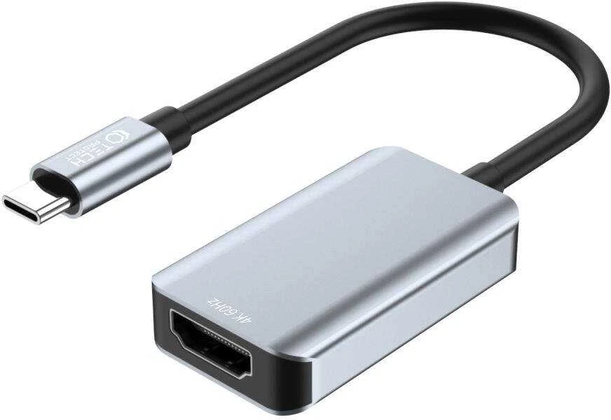 USB-C į HDMI adapteris su sidabriniu korpusu
