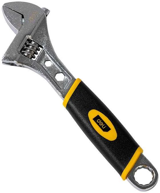 Reguliuojamas veržliaraktis su plastikine rankena Deli Tools 8"