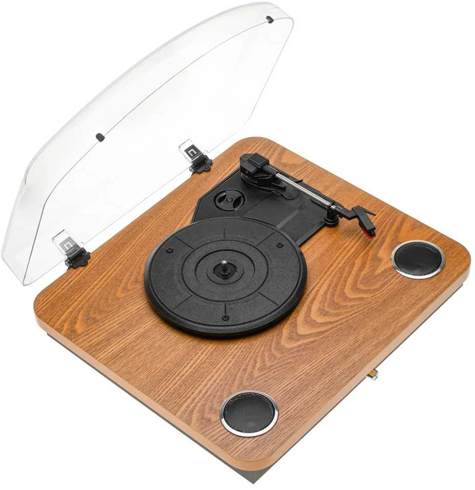 Patefonas Adler AD-1914 su USB ir Bluetooth, rudos medienos spalvos