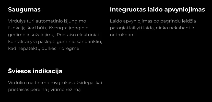 AENO EK2 elektrinis virdulys, baltos spalvos
