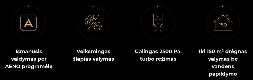 Dulkių siurblys - robotas Aeno RC2S, Baltas