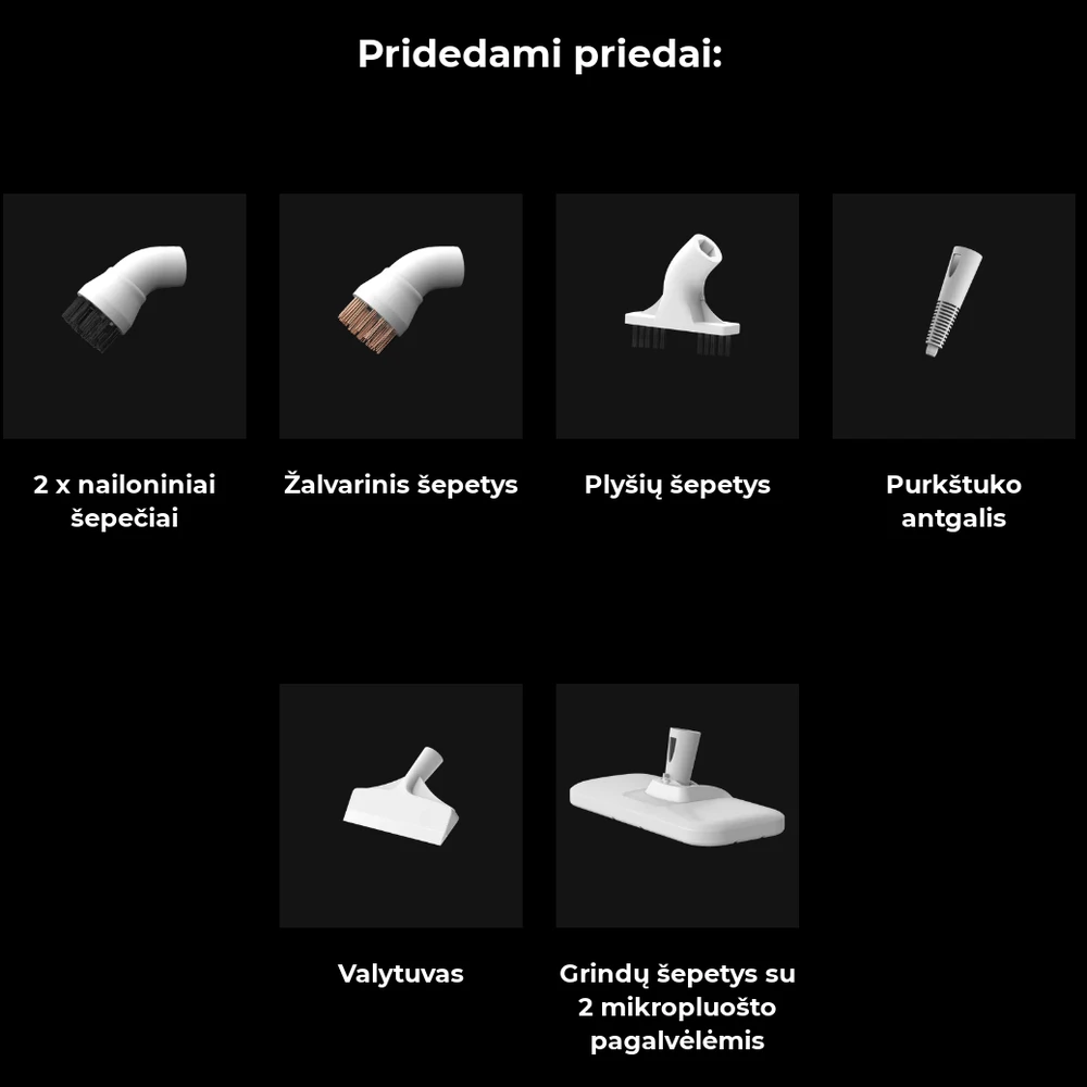 Garų šluota Aeno Steam Mop SM2, 1200W, 275ml