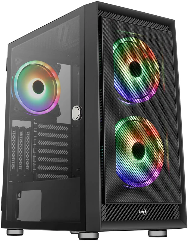 „Aerocool Graphite v3 Mid Tower“ – Juodas