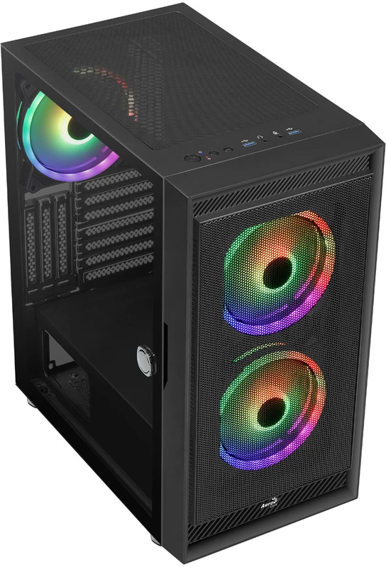 „Aerocool Graphite v3 Mid Tower“ – Juodas