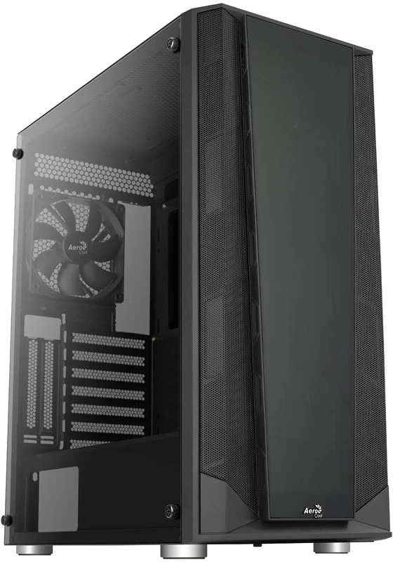 „Aerocool Prism Mid Tower“ korpusas, grūdintas stiklas – Juodas