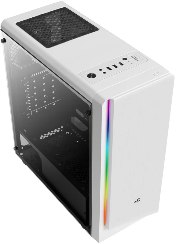 AEROCOOL AEROPGSRIFT-WH-RGB PC dėklas ATX Aerocool RIFT RGB Baltas USB 3.0 - 1x120mm Juodas FAN