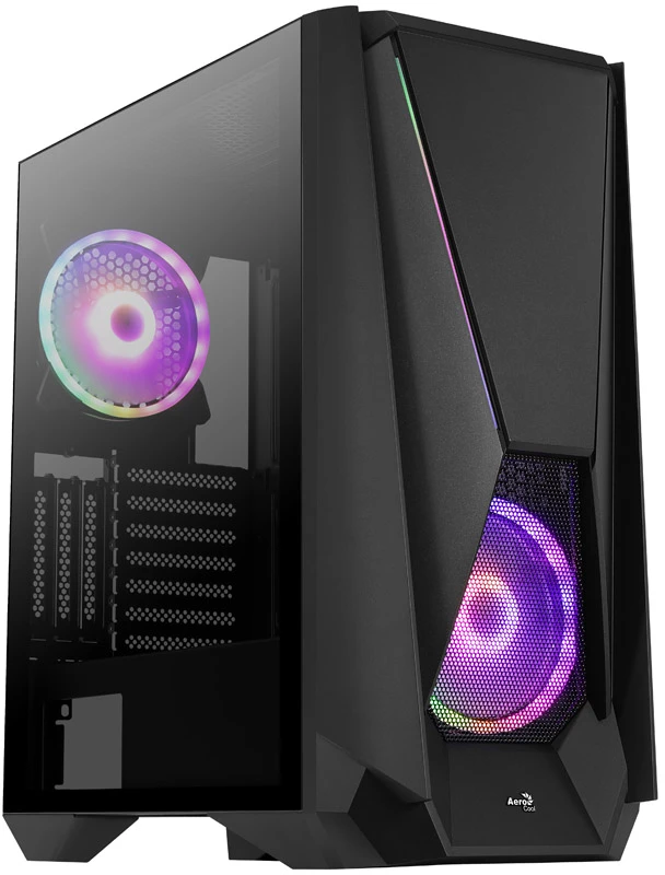 AEROCOOL PGS VISOR-G-BK-v1 ARGB Juodas Mid Tower PC dėklas