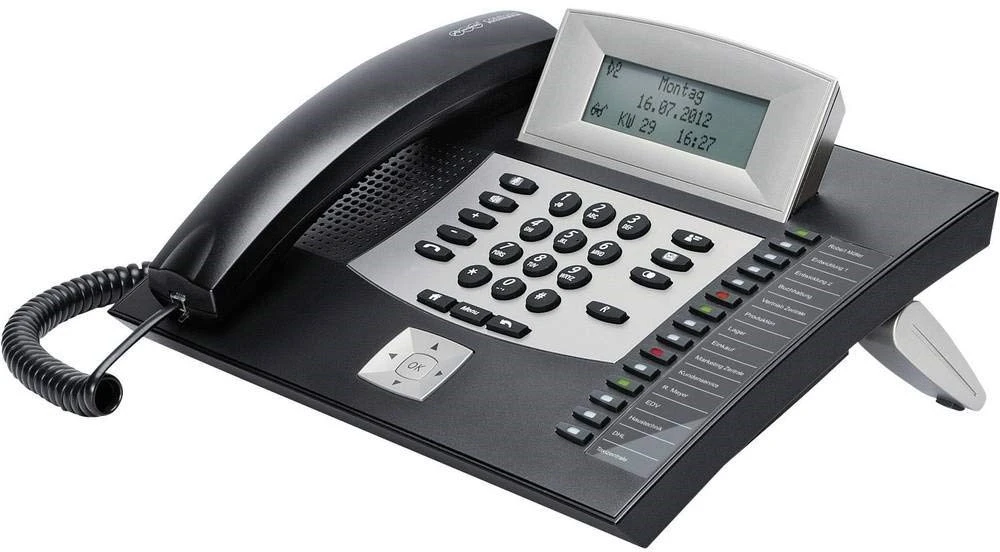 AEW Auerswald COMfortel 1600 Analoginis telefonas Skambintojo ID Juoda
