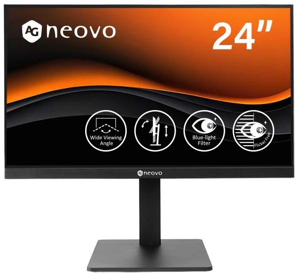 AG Neovo LH2404 computer monitorius 60.5 cm (23.8") 1920 x 1080 pikselių Full HD LCD Juodas