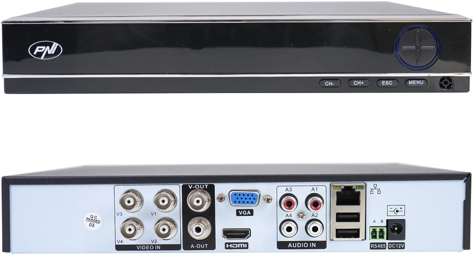 AHD PNI House PTZ1300 Full HD vaizdo stebėjimo rinkinys – NVR ir 4 lauko kameros 2MP full HD 1080P
