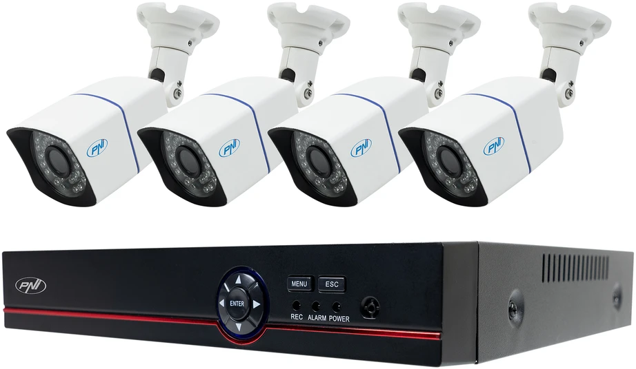 AHD PNI House PTZ1500 5MP vaizdo stebėjimo rinkinys – DVR ir 4 lauko kameros