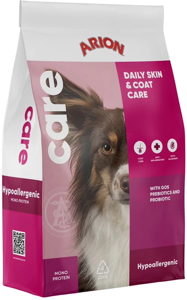 AIN ARION Care Hypoallergenic Daily Skin & Coat – sausas Maistas šunims – 12kg