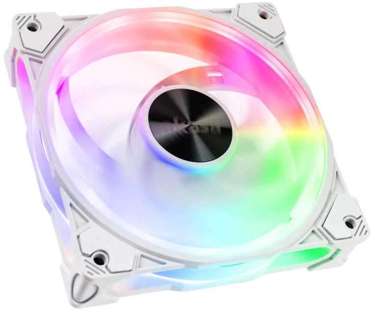 Akasa SOHO AR Addressable-RGB korpuso ventiliatorius, baltos spalvos – 120mm