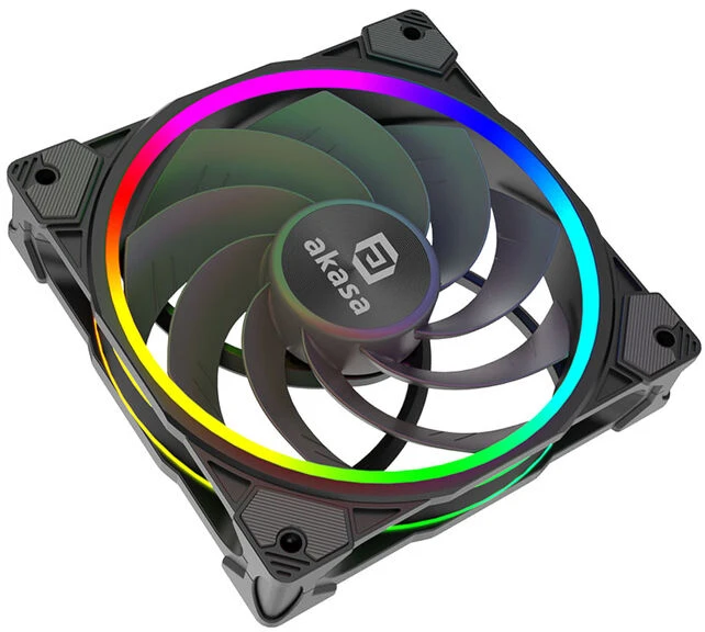 Akasa SOHO AR12 Reverse PWM Fan, RGB – 120 mm, juodas