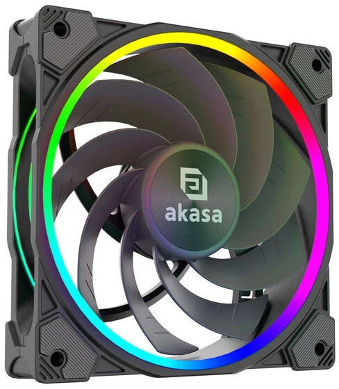 Akasa SOHO AR12 Reverse PWM Fan, RGB – 120 mm, juodas