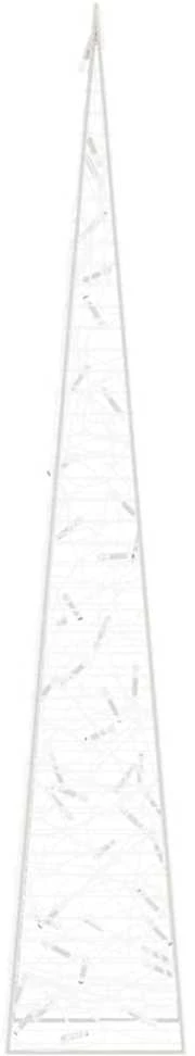Akrilinė LED dekoracija kūgis, mėlynos spalvos, 90cm