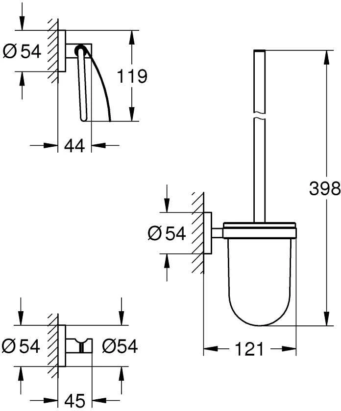 Aksesuarų rinkinys Grohe Essentials City 40407001