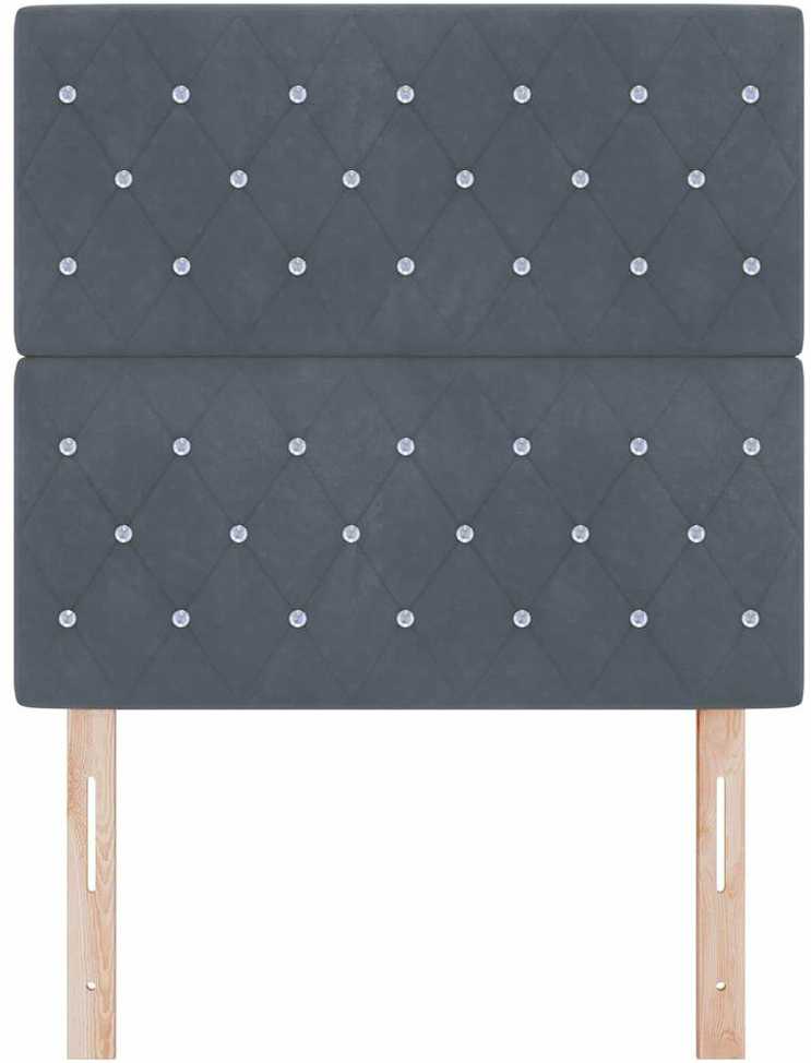 Galvūgalis Tamsiai pilka 100 cm Aksomas
