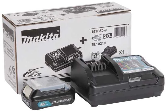 Makita Akumuliatoriaus ir kroviklio komplektas CXT® 191B50-9 12Vmax • BL1021B • DC10WD • CXT®