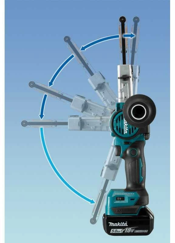 Makita DBS180Z Akumuliatorinis juostinis šlifuoklis, 18V, BL-motor, 9 x 533 mm, 1,8kg, Be akumuliatorių ir kroviklio!