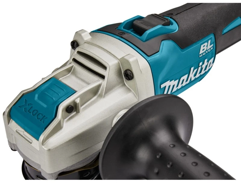 Makita DGA521ZX1 Akumuliatorinis kampinis šlifuoklis 18V, ø125mm, X-LOCK, 8500min-1, BL-motor, be akumuliatorių ir kroviklio!