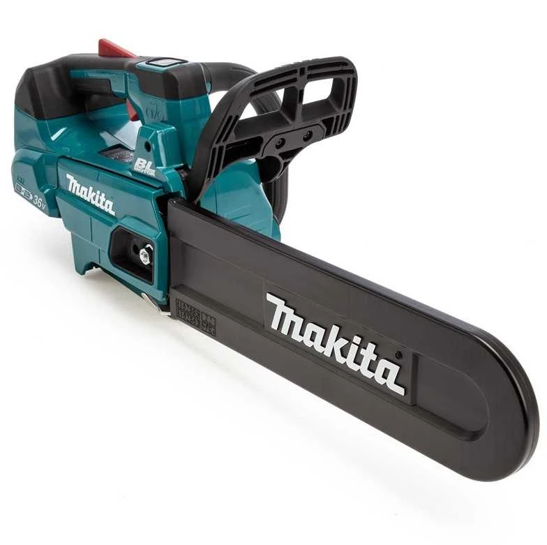 Makita DUC306Z Akumuliatorinis grandininis pjūklas, 2 x 18 V, BL variklis 300 mm, 20 m/s. (VIRŠUTINĖ RANKENA) be akumuliatorinio ir krovinio