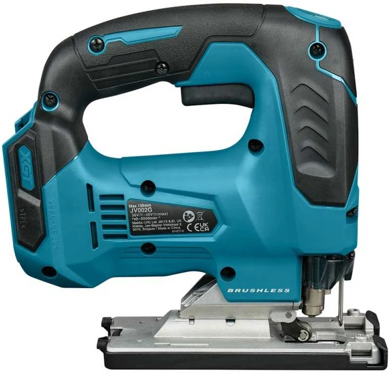 Makita JV002GZ Akumuliatorinis siaurapjūklis XGT 40V, bešepetėlinis variklis, 0-3500min¹, 26mm, "Z" versija - komplektuojamas be akumuliatoriaus ir kroviklio