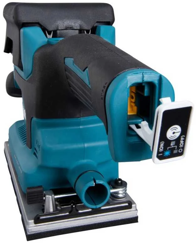 Makita DBO381ZU Akumuliatorinis vibracinis šlifuoklis 18V, 93X185mm, AWS (su AWS lustu), Be akumuliatorių ir kroviklio!
