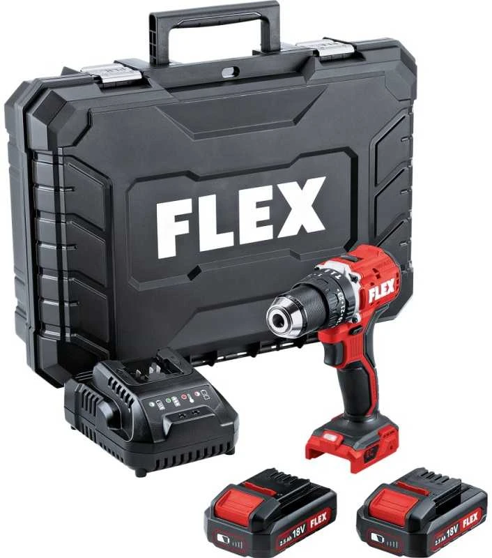 Akumuliatorinis smūginis gręžtuvas FLEX PD 2G 18,0V LD 2x2,5Ah