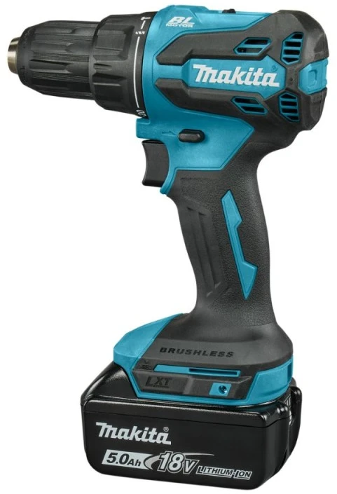Makita DHP490RTJ Akumuliatorinis smūginis gręžtuvas 18V, BL, 13mm, 65 Nm, 2x5,0Ah, DC18RC, Makpac2