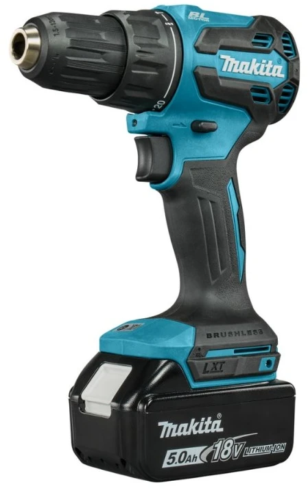 Makita DHP490RTJ Akumuliatorinis smūginis gręžtuvas 18V, BL, 13mm, 65 Nm, 2x5,0Ah, DC18RC, Makpac2
