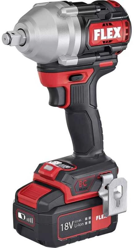 Akumuliatorinis smūginis veržliasukis FLEX IW 1/2" 750Nm 18,0-EC 5,0/Set